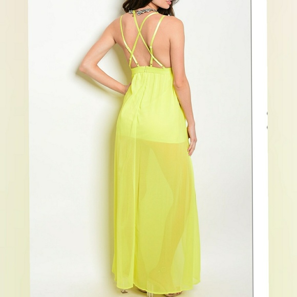 💋🚨super Hot 💋🌡Color LIME DRESS - Picture 3 of 5